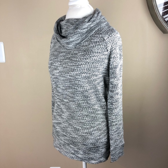 Lou & Grey Gray Cowl Neck Sweater, Size: S - Picture 2 of 6